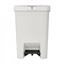 Кош за боклук с педал Brabantia StepUp 1008483, 25 л, Екологични материали, Голям отвор, Светлосив