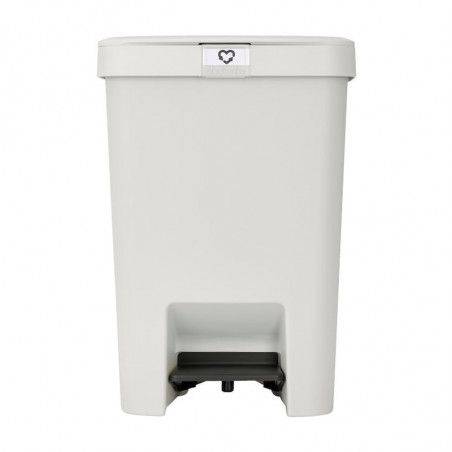 Кош за боклук с педал Brabantia StepUp 1008483, 25 л, Екологични материали, Голям отвор, Светлосив