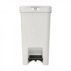 Кош за боклук с педал Brabantia StepUp 1008480, 16 л, Екологични материали, Голям отвор, Светлосив