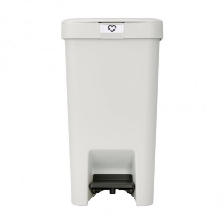 Кош за боклук с педал Brabantia StepUp 1008480, 16 л, Екологични материали, Голям отвор, Светлосив