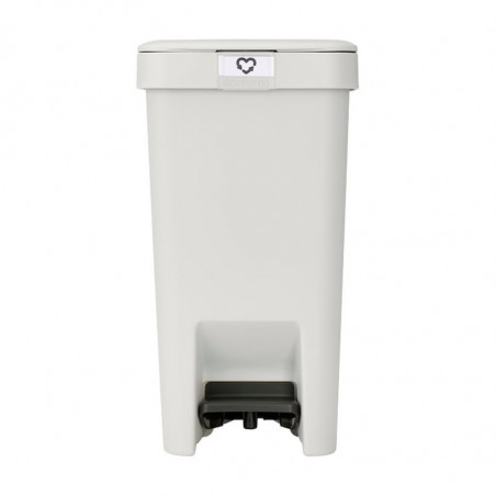 Кош за боклук с педал Brabantia StepUp 1008476, 10 л, Екологични материали, Голям отвор, Светлосив
