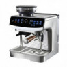 Еспресо машина Finlux FEM-1935D, 2450W, Италианска ULKA помпа 20 bar, 2.2 л, 250 гр, Вградена мелачка с 15 настройки, Сензорен екран, Инокс