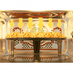 Микровълнова фурна Finlux FMO-2525, Готвене с горещ въздух, 4250W, 25 л, 8 програми, Конвекция, Грил, Таймер, Черен