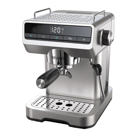 Еспресо машина Finlux FEM-1866, 1150W, 20 bar, 1.2 л, Крема диск, Цифров дисплей, Инокс