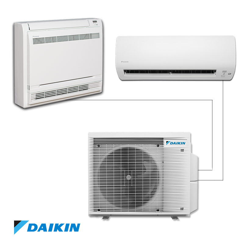 Външно тяло на мултисплит система Daikin 2MXM50A, 18000 BTU, 35 м2, R-32, Бял