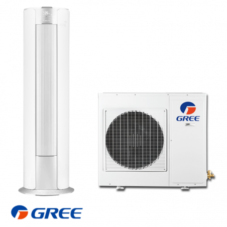 Колонен климатик Gree GVH24AK-K3DNC8A, 24000 BTU, 54 м2, A++/A+, WI-Fi, R-410A, Бял
