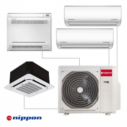 Външно тяло на мултисплит система Nippon N40B-36HFN8-Q, 36000 BTU, 70 м2, А++/А, R-32, Бял