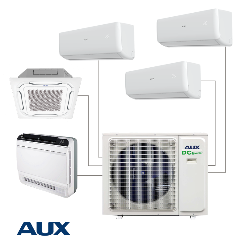 Външно тяло на мултисплит система AUX AM5-H42/4DR3, 42000 BTU, 80 м2, A++/A+, R-32, Бял