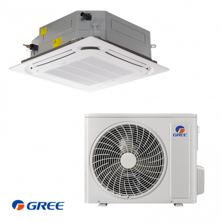 Касетъчен климатик Gree GUD71T1 + GUD71W1/NhA-S, 24000 BTU, 49 м2, A++, R-32, Бял