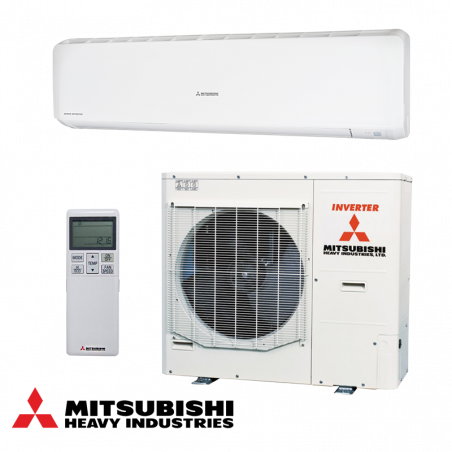 Инверторен климатик Mitsubishi Heavy Industries SRK100ZR-W/FDC100VNP, 34000 BTU, 69 м2, A++/A+, R-32, Бял