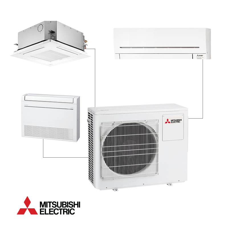 Външно тяло на мултисплит система Mitsubishi Electric MXZ-3F68VF, 23000 BTU, 55 м2, A++/A+, R-32, Бял
