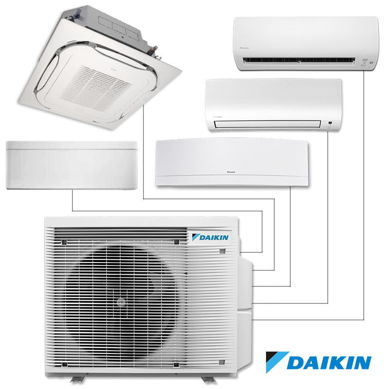 Външно тяло на мултисплит система Daikin 5MXM90A9, 30000 BTU, 64 м2, А+++, R-32, До 5 вътрешни тела, Бял