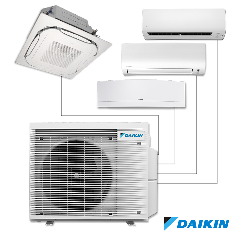 Външно тяло на мултисплит система Daikin 4MXM68A9, 23000 BTU, 53 м2, A+++, R-32, До 4 вътрешни тела, Бял