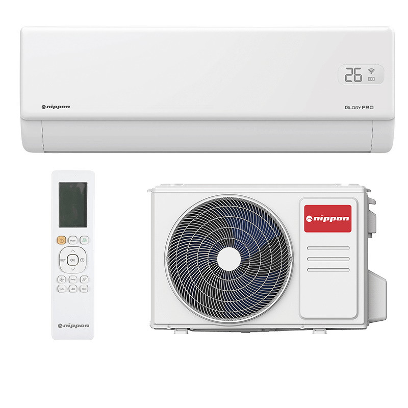 Инверторен климатик Nippon KFR 18 GLORY PRO, 18000 BTU, 35 м2, A+++, Wi-Fi, R-32, Бял