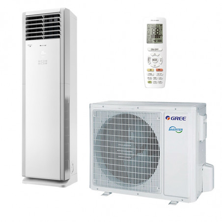 Колонен климатик Gree GVH48AL-M6DNC7A, 48000 BTU, 80 м2, Трифазен, А++/А+, Wi-Fi, R-32, Бял
