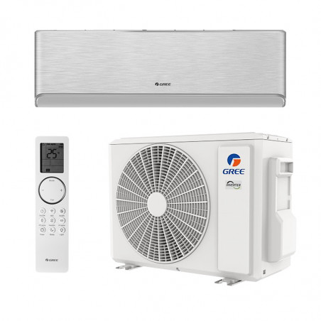 Инверторен климатик Gree Airy GWH18AVDXE-K6DNA1A, 18000 BTU, 35 м2, А+++, Wi-Fi, R-32, Сребрист