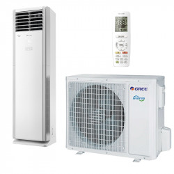 Колонен климатик Gree GVH55ALXM-M6DNC7A, 55000 BTU, 105 м2, Трифазен, А++/А+, Wi-Fi, R-32, Бял