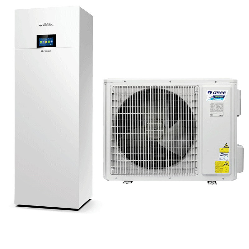Tермопомпа с водосъдържател Gree Versati III GRS-CQ16PdG/NhH-M, 16 kW, R-32, Трифазен, Бял