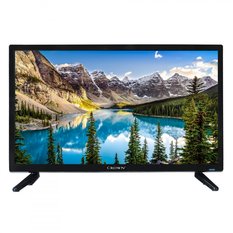 Телевизор Crown 24KA12VWS, 24", 60 см, 1366x768 HD Ready, Wi-Fi, Smart TV, Android, Черен