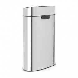 Кош за боклук Brabantia Touch Bin New 650528, 40 л, Безшумно и плавно затваряне, Плосък гръб, Инокс/мат