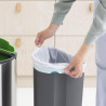 Кош за боклук Brabantia Touch Bin New 650528, 40 л, Безшумно и плавно затваряне, Плосък гръб, Инокс/мат