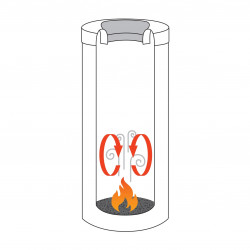 Кош за боклук Brabantia Flame Guard 647074, 30 л, Огнеопорен, Метална вътрешна кофа, Инокс, Инокс