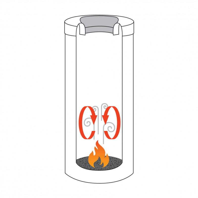 Кош за боклук Brabantia Flame Guard 647074, 30 л, Огнеопорен, Метална вътрешна кофа, Инокс, Инокс