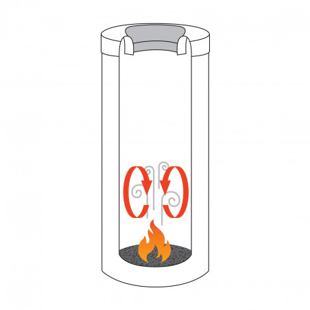 Кош за боклук Brabantia Flame Guard 647074, 30 л, Огнеопорен, Метална вътрешна кофа, Инокс, Инокс