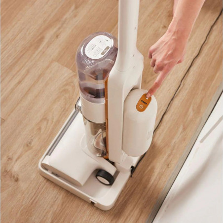 Вертикална прахосмукачка Tineco iFloor Y2 Plus, 6500 Pa, Wi-Fi, 0.8 л мръсна/1 л чиста, LED, Самопочистване, 70м2, Индикатори, Бял/оранжев
