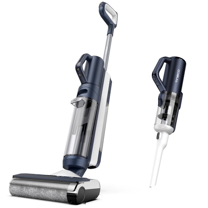 Вертикална прахосмукачка Tineco Floor One S5 Combo Plus, 22W, 0.45 л мръсна/0.5 л чиста/0.16 л прах, Wi-Fi, iLoop Smart Sensor, Самопочистване, Автономия 22 мин, До 90м2, Черен
