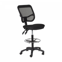 Офис стол Carmen 7552, До 90 кг, Заключване на облегалката във всяка позиция, Степенка, Черен