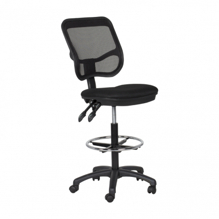 Офис стол Carmen 7552, До 90 кг, Заключване на облегалката във всяка позиция, Степенка, Черен