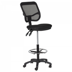 Офис стол Carmen 7552, До 90 кг, Заключване на облегалката във всяка позиция, Степенка, Черен