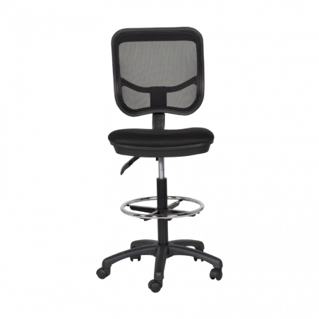 Офис стол Carmen 7552, До 90 кг, Заключване на облегалката във всяка позиция, Степенка, Черен