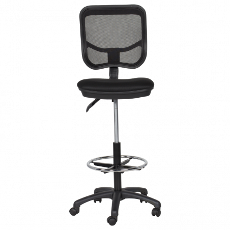 Офис стол Carmen 7552, До 90 кг, Заключване на облегалката във всяка позиция, Степенка, Черен