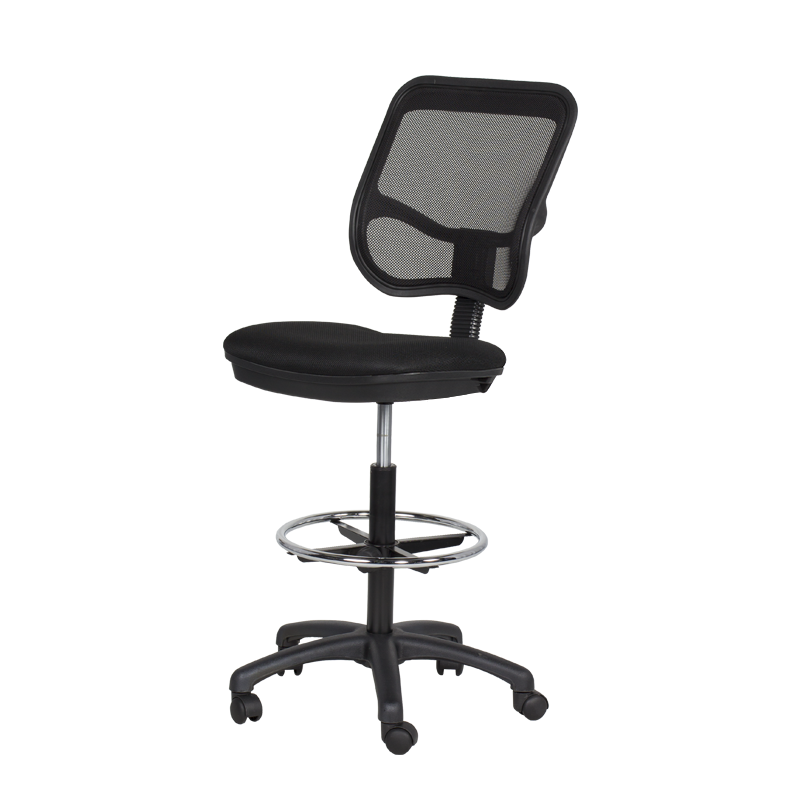 Офис стол Carmen 7552, До 90 кг, Заключване на облегалката във всяка позиция, Степенка, Черен