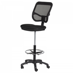 Офис стол Carmen 7552, До 90 кг, Заключване на облегалката във всяка позиция, Степенка, Черен