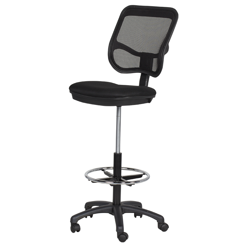 Офис стол Carmen 7552, До 90 кг, Заключване на облегалката във всяка позиция, Степенка, Черен