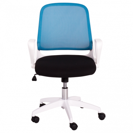 Работен стол Carmen 7033, До 100 кг, Регулиране на люлеенето, Фиксиране, Полипропиленови колелца, Черен/син