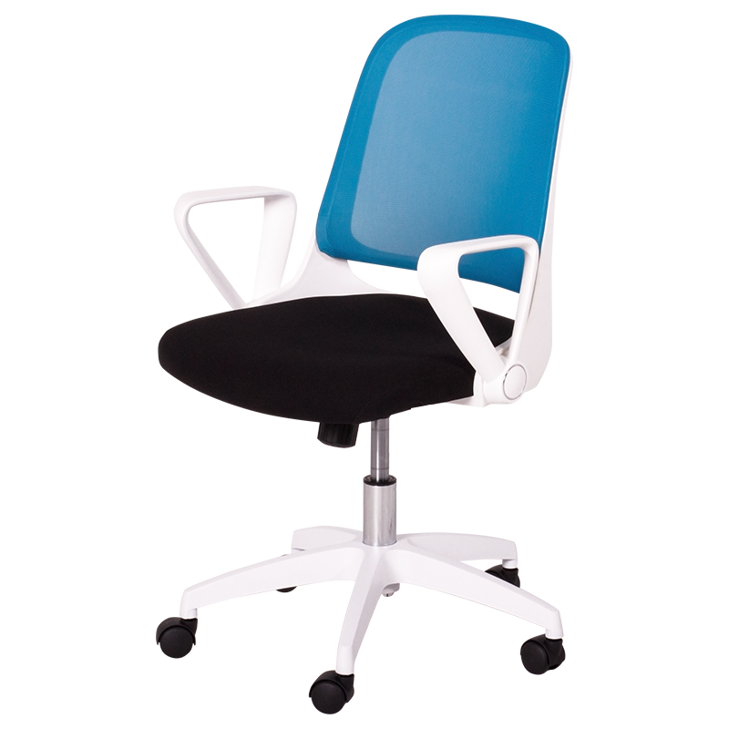 Работен стол Carmen 7033, До 100 кг, Регулиране на люлеенето, Фиксиране, Полипропиленови колелца, Черен/син