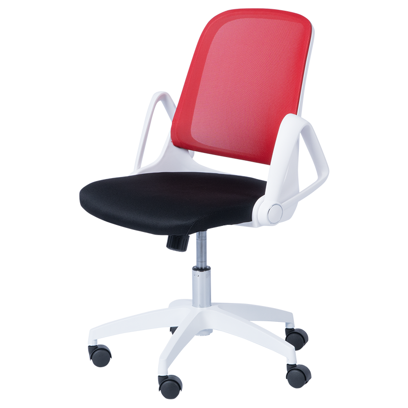 Работен стол Carmen 7033, До 100 кг, Регулиране на люлеенето, Фиксиране, Полипропиленови колелца, Черен/червен