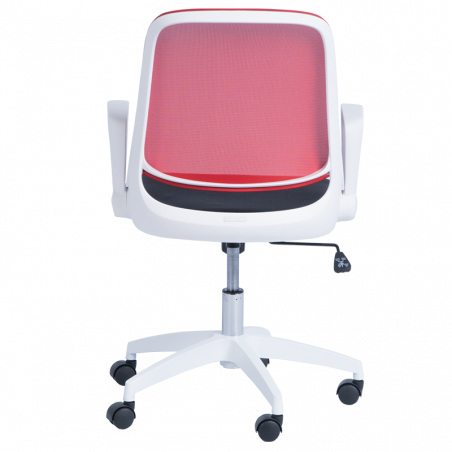 Работен стол Carmen 7033, До 100 кг, Регулиране на люлеенето, Фиксиране, Полипропиленови колелца, Черен/червен