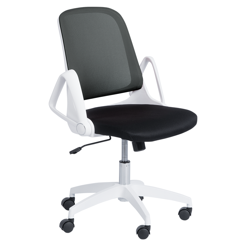 Работен стол Carmen 7033, До 100 кг, Регулиране на люлеенето, Фиксиране, Полипропиленови колелца, Черен/сив