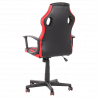 Геймърски стол Carmen 7519, До 130 кг, Еко кожа, Регулиране на люлеенето, Силиконови колелца, Черен/червен