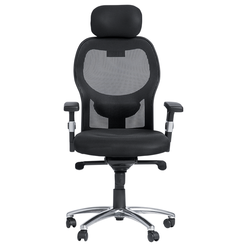 Ергономичен стол Carmen 7520, До 130 кг, Заключване в различни позиции, Регулиране на люлеенето, Лумбална опора, Черен