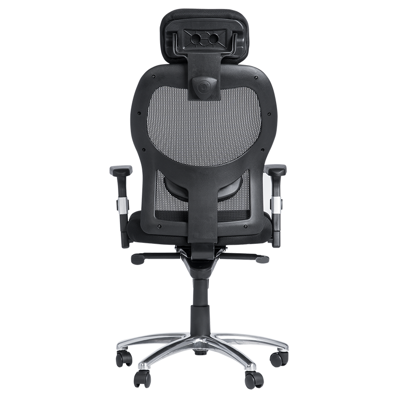 Ергономичен стол Carmen 7520, До 130 кг, Заключване в различни позиции, Регулиране на люлеенето, Лумбална опора, Черен