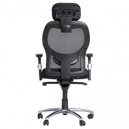 Ергономичен стол Carmen 7520, До 130 кг, Заключване в различни позиции, Регулиране на люлеенето, Лумбална опора, Черен