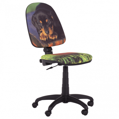 Детски стол Carmen Prestige куче, До 120 кг, Заключване на облегалката във всяка позиция, Коригиране на дълбочина на седалката, Многоцветен