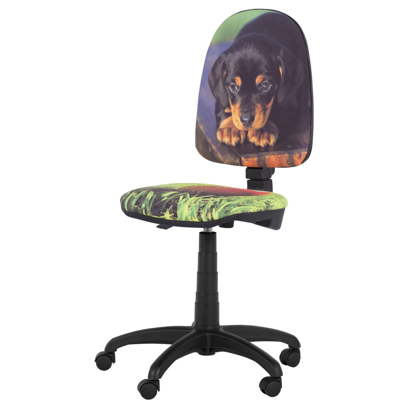 Детски стол Carmen Prestige куче, До 120 кг, Заключване на облегалката във всяка позиция, Коригиране на дълбочина на седалката, Многоцветен