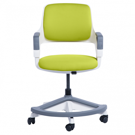 Детски стол Carmen CLEVER, До 100 кг, Негорима дамаска, Коригиране на дълбочина на седалката, 7 позиции, Горчица